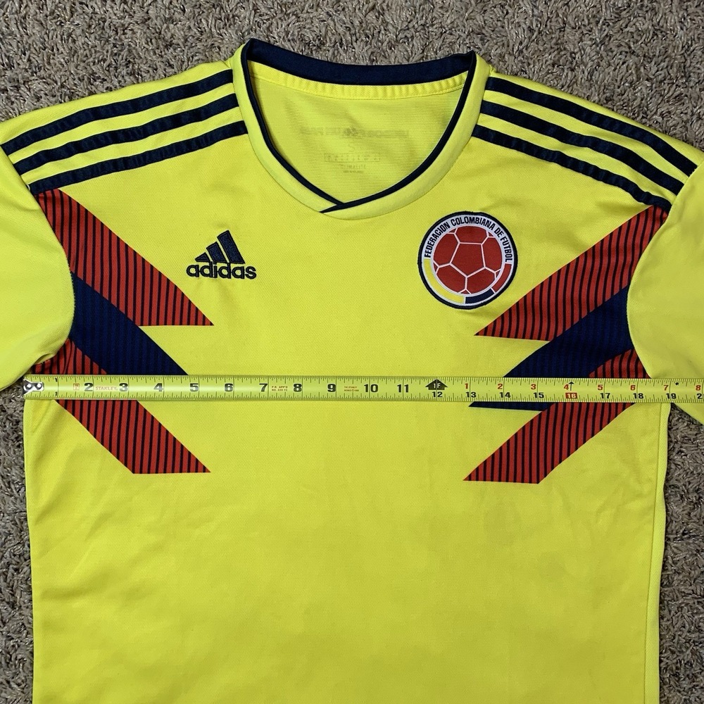 Adidas Colombia Soccer Jersey Mens Small 2018 World Cup Home Football Kit - Picture 4 of 10